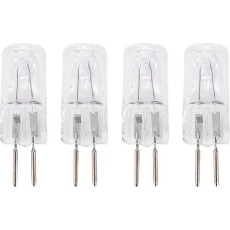 4 bombillas halógenas G5 de 35 W y 220 V, luz blanca cálida, con alimentación de 3 pines y bipin -Crezuo