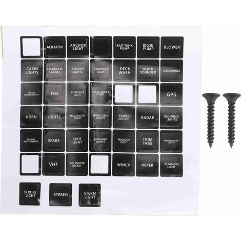 Panel de interruptores con voltímetro digital LED de 5 botones para autocaravanas, coches y barcos. (1/5)