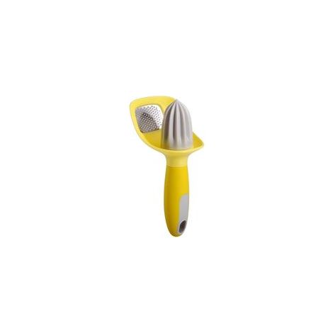 4-in-1 Zitronenschäler: Schäler, Limettenmesser, Zitrusreibe, Reibe und Kernauffangbehälter. Platzsparend, Soft-Touch, kompakt, leicht zu verstauen, spülmaschinenfest – Crezuo