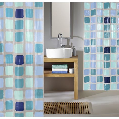 Kleine Wolke Duschvorhang Sonny blau, 180 x 200 cm Duschvorhänge