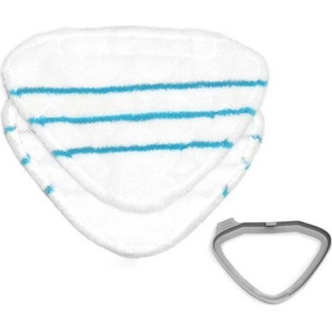 Housses en Microfibre Balai Vapeur Steam Accessoire Chiffons universel Triangle lavable pour Nettoyeur Vapeur Hot Spray, Blanc Micro (1/5)