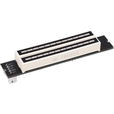 LED-Musik-Audio-Spektrum-Modul, 12 Bit, Dual-Track, 7 grüne, 2 orangefarbene, 3 rote LEDs, Musikpegelanzeige, DC 7–12 V (1/5)