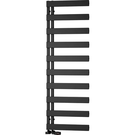 Reina Carpena Flat Panel Heated Towel Rail 1510mm H x 500mm W - Black (1/3)