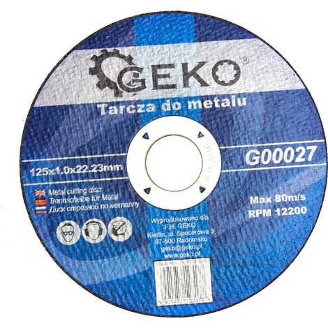 Disque à tronçonner les métaux 125x1.0 geko (25/100/400) (1/3)