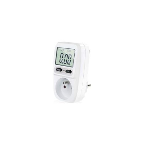 Wattmètre prise compteur d'énergie, consommation d'énergie mètre Contrôleur de Consommation Electrique avec l'écran d'affichage à cristaux liquides, puissance maximum 3680W