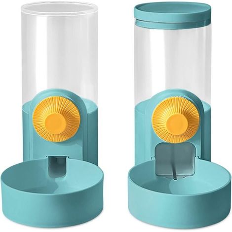 Distributeur Automatique Croquettes et Eau Suspendu pour Chats Chiens Animaux Domestiques Vert (1/4)