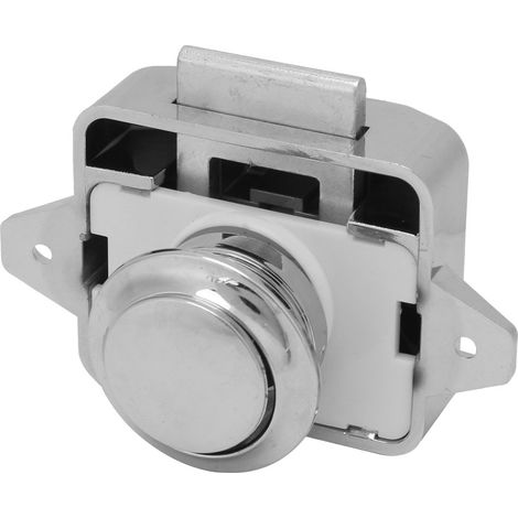 Lot de 3 verrous à bouton-poussoir pour voiture/bateau, loquets de sécurité pour armoire/tiroir (1/5)