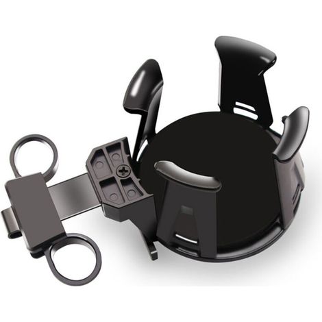 Portabicchiere per bocchetta dell'aria dell'auto, bicchiere d'acqua, vassoio per alimenti nero, scatola portaoggetti in ABS (1/4)