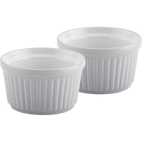 Ramequins gris uni 180 ml 9 cm 2 pièces. (1/2)