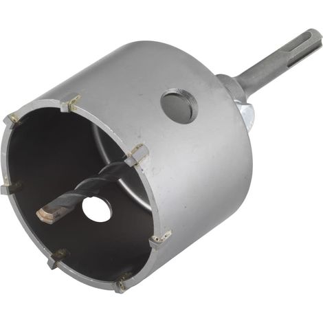 wolfcraft - sierra de corona de sondeo con adaptador vástago SDS-plus, resistente a golpes y choques durante el taladrado, profundidad de corte: 46 mm - ref.5481000