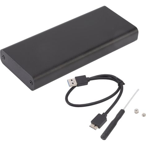 Boîtier adaptateur MSATA vers USB 3.0 6Gbps noir, convertisseur SSD MSATA pour disque dur externe 30x30mm et 50x30mm (1/5)