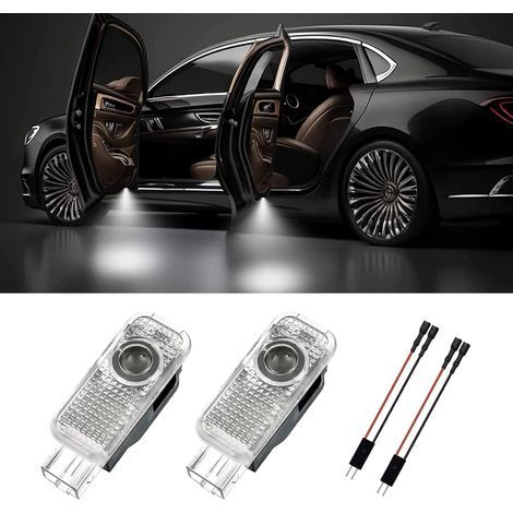 2 Pièces Eclairage Porte, Entrée Porte Éclairage Projection, Projecteur de Porte de Voiture pour A1/A3/A4/A5/A6/Q3/Q5/Q7/A7/A8/R8 (1/5)