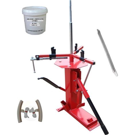 Démonte Pneu manuel Auto Moto jusqu'à 21" + 2 Protections Jante + Graisse + 1 Barre Levier (1/2)