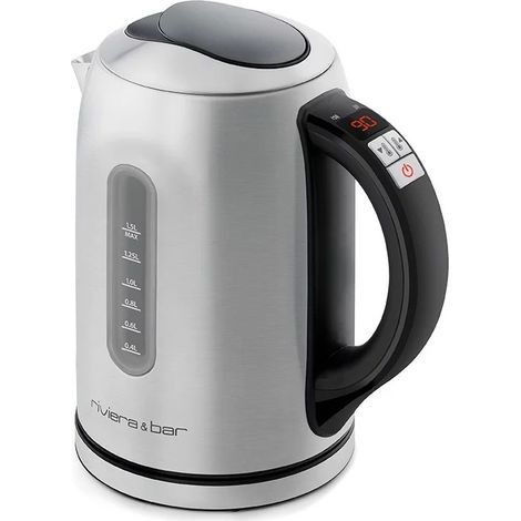 Akku-wasserkocher 1,5l 2200w edelstahl/schwarz - Riviera & Bar - BBT460