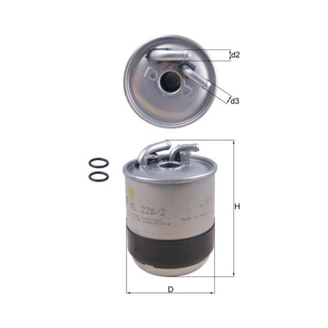 Filtro de combustible KL228/2D Knecht (1/2)