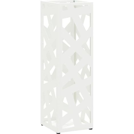 Porte-parapluie avec stockage Blanc 15,5 x 15,5 x 49 cm Métal (1/5)