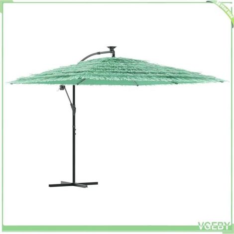 Parasol de jardin - FAFEICY - 4005084 - mât acier 48 mm - Carré 290x290x238 cm - Manivelle - Vert (1/5)