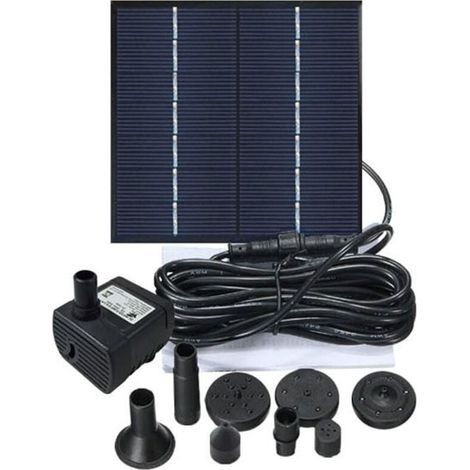 Mini fontaine solaire 1.2W 180g - Parc paysager - Design discret - Fonctionnement autonome et silencieux (1/4)