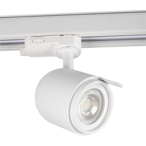 Proiettore su rotaia ATL3 GU10 - alluminio bianco - orientamento 330°/90° - fonte ricambiabile (1/5)