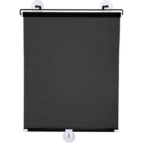 1 Store enrouleur PVC, 40x60 cm, Noir, ventouses, protection UV, pour fenêtre coulissante (1/5)