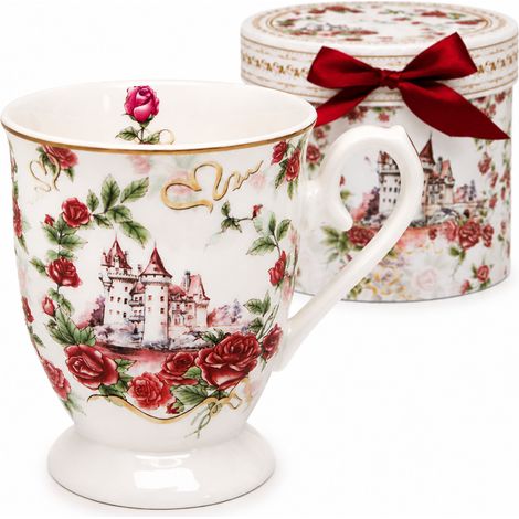 Taza de porcelana de 330 ml en caja de regalo Roses Castle Elegant Gift (1/5)