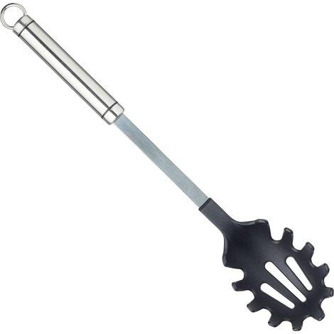 1 Cuillère à pâtes, Inox et Nylon, Anti-rayures, 35 cm, Cuisine (1/5)