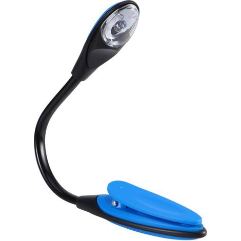 Mobestech 3 Pièces Lampe de Bureau à Pince LED Bleue Mini, Pvc (1/5)