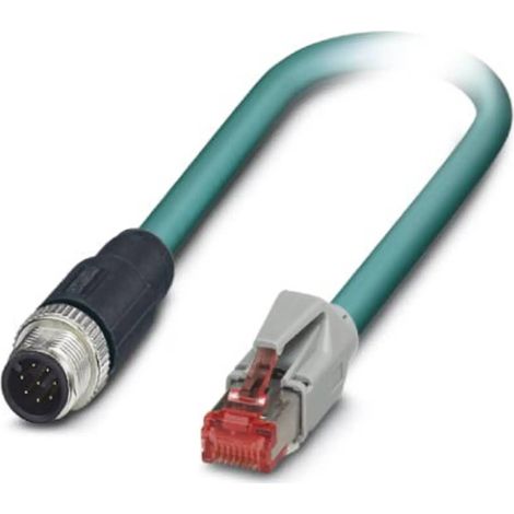 [NEUWERTIG] B-Ware Phoenix Contact M12 Rj45 Netzwerk Patch Anschlusskabel Cat 6a Sftp 3 M Grün