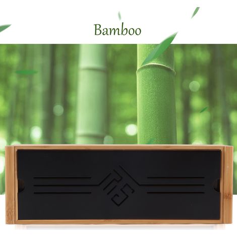 Bambus-Teetablett, Tassenteller, traditionelles chinesisches Serviertablett, Kung-Fu-Teezubehör (1/5)