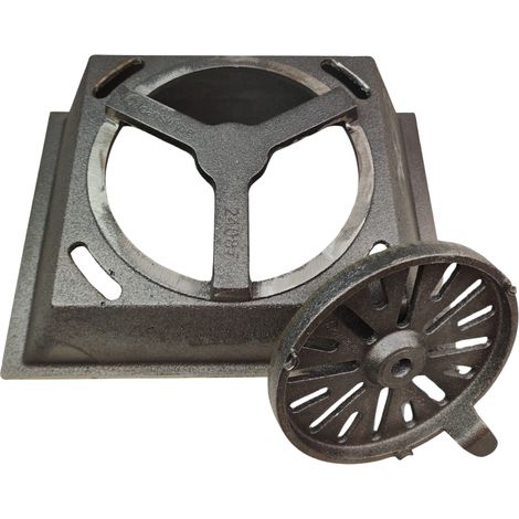 Support de grille pour poêles à cheminée Meran de Alltrade Topo - fonte - dimensions d'encastrement parfaitement adaptées