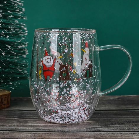 Mug de Noël en forme de sapin de Noël, tasse isotherme à double paroi, cadeau original pour le thé au lait, décoration de Noël (1/5)