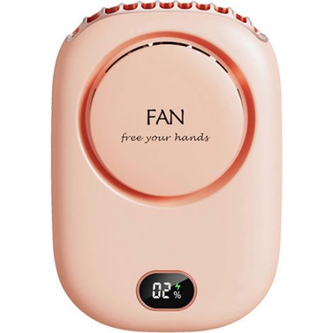 Lot de 2 mini ventilateurs de voyage portables silencieux, rechargeables par USB, rose et vert (1/4)