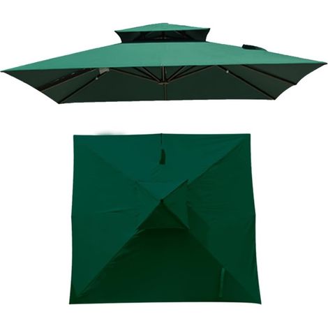 300 x 300 cm carré parasol de remplacement couvre - lampe 8 côtes UV 50 + parasol de remplacement tissu jardin Cour piscine marché (1/5)