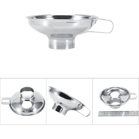 Entonnoir en Acier Inoxydable pour Bocaux à Conserves, Outil de Cuisine avec Poignée Petite Taille (1/5)