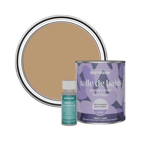 Peinture pour Carrelage de Salle de Bain, Finition Satinée - Argile 750ml (1/3)