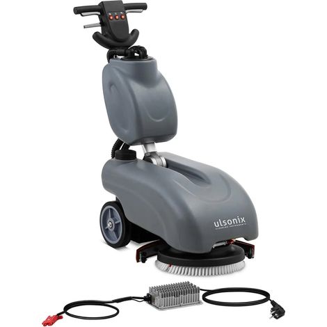 Fregadora de suelos profesional a batería 356 cm 1.500 m²/h guía manual ABS PVC PP acero gris 140008251