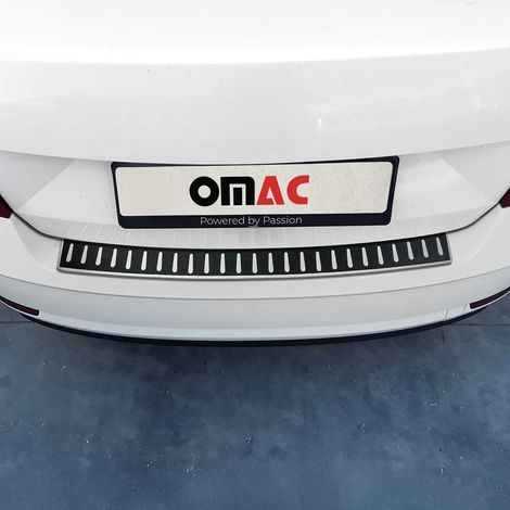 OMAC Ladekantenschutz Stoßstangenschutz für Skoda Octavia III Kombi 2013-2019 – Edelstahl carbon foliert (1/5)