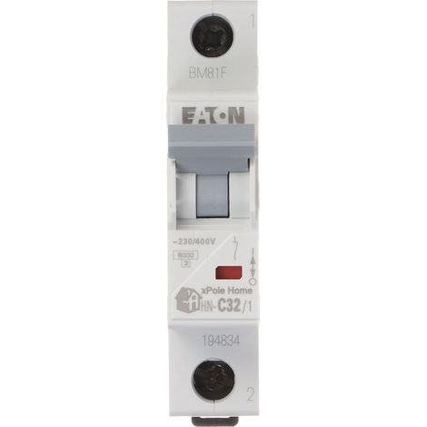 Interruttore Eaton hn-c32 32A tipo C guida DIN (1/3)