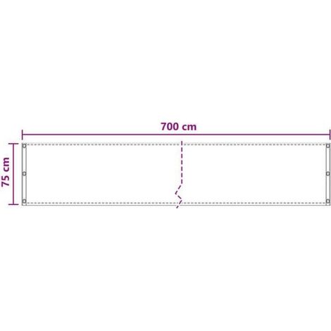 vidaXL Écran de balcon Marron 75 x 700 cm HDPE et Aluminium 4003064 (1/4)
