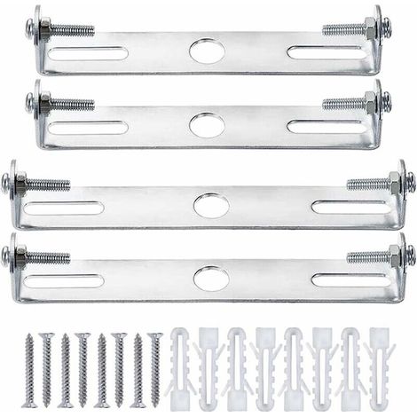 4 Paquets Fixation Plafonnier,Rosace Plafond,Lustre Support De Lumière Universel Argenté avec Vis Et Écrous, Base De Plafond en Acier Au Carbone