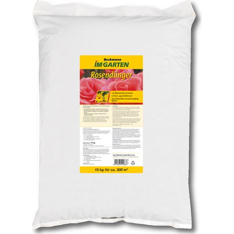 Beckmann Rosendünger 15 kg Blumendünger Beetdünger Balkonpflanzendünger Uni (1/3)