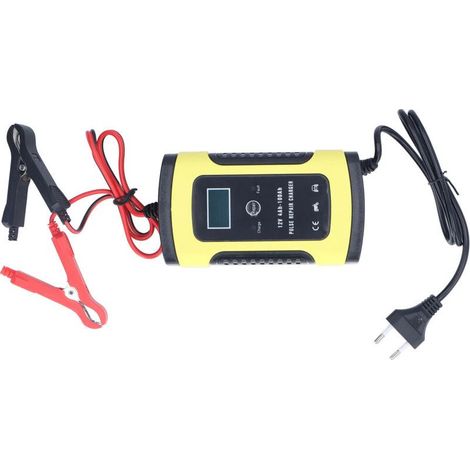Chargeur de batterie 12V 6A avec ventilateur silencieux pour voitures, camions, motos et tricycles (4Ah-100Ah) (1/5)