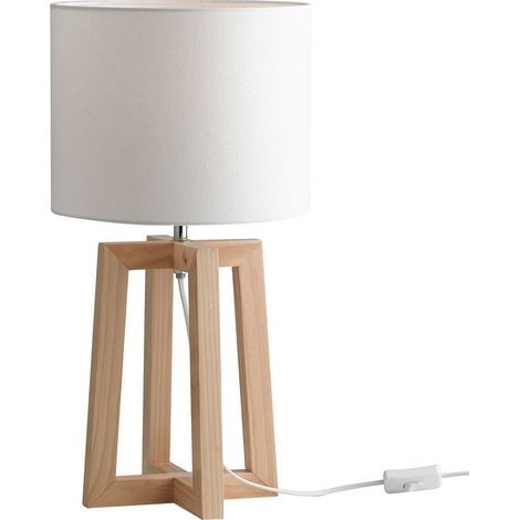 Fan Europe BERRY Sobremesa Pantalla Redonda Madera, Madera Con Pantalla Tela 25x47cm (1/2)