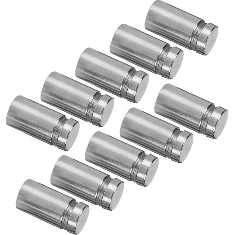 Lot de 30 clous publicitaires 12x25mm avec support acrylique, vis publicitaires en acier inoxydable, clous décoratifs pour panneaux d'affichage, clous effet miroir, clous en verre (1/5)