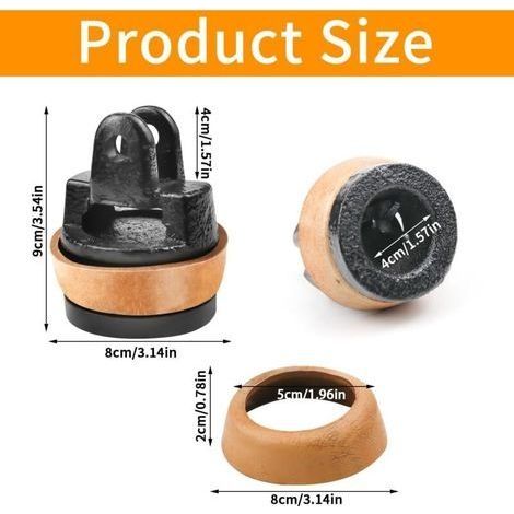 Kolben für Handpumpe Typ 75 – Austauschset mit Dichtung aus echtem Leder – Pumpenzubehör für manuelle Handpumpen für Gärten, Brunnen und Springbrunnen (1/4)