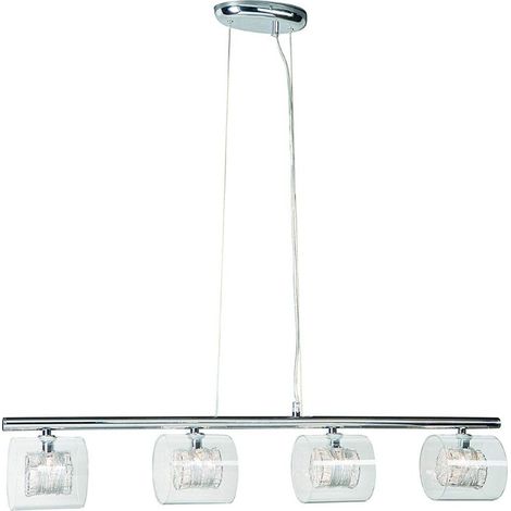 MASSIVE - Callas Lampadario Moderno, in Metallo, con 4 Cilindri in Vetro, Max 40 W (1/3)