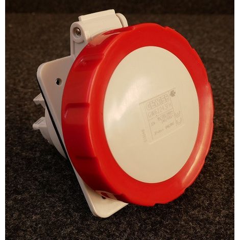 SOCLE PRISE 10°HP IP67 3P+N+T 32A 400V 6 GEWISS GW62243FH (1/3)