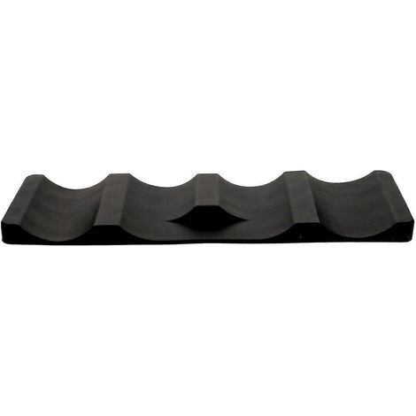 Silikon-Bierflaschenkissen (1 Stück), für den Kühlschrank, zum Stapeln von Getränken und Abstellen von Flaschen in der Küche. – 25,5 x 10 x 1 cm – Schwarz (1/4)