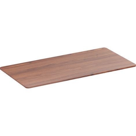 Plateau de bureau bords arrondis 150x75cm, noyer