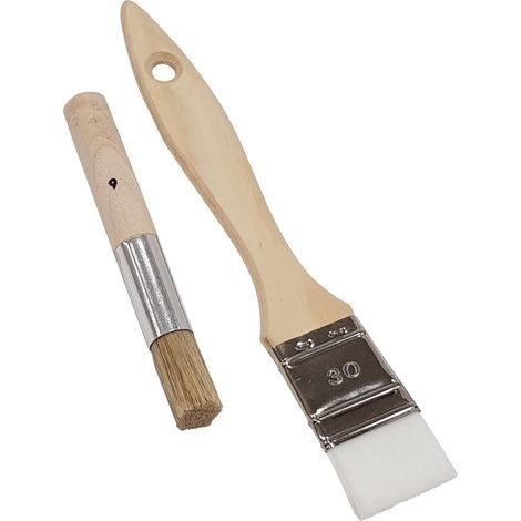Kit de peinture pour travaux manuels, pinceaux à peindre, outils de dessin, peinture pinceaux kit, fond d'image, flatting, vernis - palettine 30mm et pinceau pochoir n° 9 (1/2)